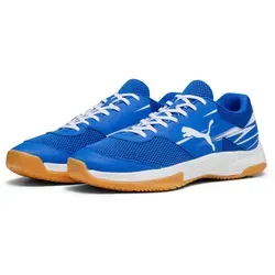 PUMA Unisex Varion II Indoor Court Shoe - Team Royal White Gum, 42.5 EU - Fußballschuhe mit atmungsaktivem Variomesh-Obermaterial und stabilisierendem Rahmen für optimalen Halt und Komfort auf dem Spielfeld.
