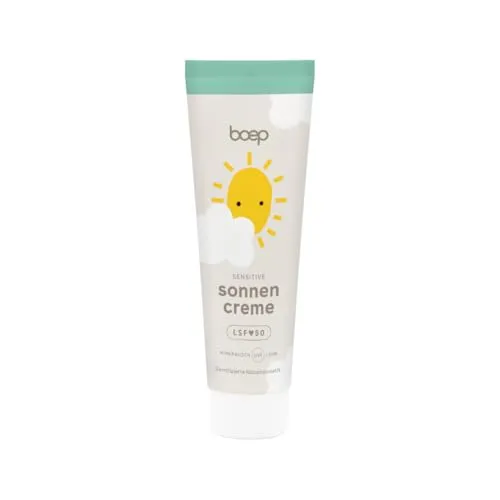 boep Sonnencreme Sensitiv LSF 50 – Mineralischer Sonnenschutz für Gesicht & Körper, für Babys, Kinder & Erwachsene, ohne Parfüm, vegane Naturkosmetik, 50 ml