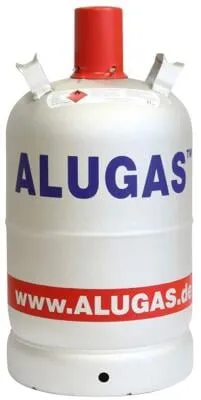 Alugas Propangasflasche 11 kg, leer, mit Ventil und Schutz - Leichte und praktische 11 kg Propangasflasche von Alugas – ideal für Grill- und Barbecue-Fans. Perfekte Mobilität für unvergessliche Freiluft-Erlebnisse.
