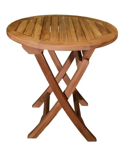 Strandkorb-King Gartentisch SANANA 70cm aus Teakholz - Eleganter Gartentisch aus hochwertigem Teakholz, ideal für entspannte Stunden im Freien. Robuste Bauweise und ansprechendes Design machen ihn zum perfekten Begleiter für Ihren Strandkorb.