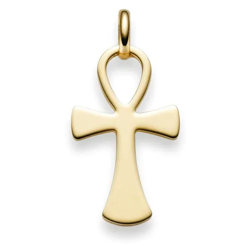 Ägyptisches Kreuz Anhänger aus 750er Gold - Eleganter Anhänger in Form eines ägyptischen Kreuzes, gefertigt aus hochwertigem 18 Karat Gelbgold. Ideal für stilvolle Akzente und besondere Anlässe.