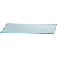 Kristall-Form Wandablage Klarglas 50 cm x 14 cm Geschraubt