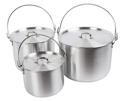 AceCamp® Camping Topf aus Aluminium mit Henkel und Deckel – 4 Liter - Leichter Camping Kochtopf für bis zu 4 Liter Inhalt. Ideal für Outdoor-Abenteuer und Gruppen, robust und vielseitig einsetzbar auf Gaskochern, Grills oder offenem Feuer.