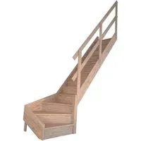 StarWood Treppe Rhodos Eiche Gewendelt Rechts Setzstufen Holzgeländer FSC®