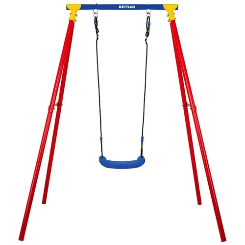 Kettler Einzelschaukel "Single", rot / blau - Schaukel für Kinder von 3 bis 8 Jahren, sorgt für endlosen Spielspaß und fördert die motorische Entwicklung.