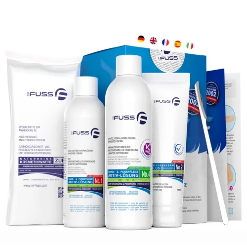 Mr. Fuss Starter Kit - 5 teilig gegen Hornhaut Nagelhaut Hornhautentferner