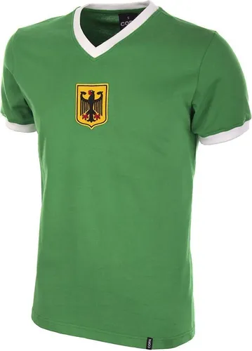 COPA - Deutschland Retro Auswärtstrikot 70er Jahre - Klassisches Retro-Shirt für echte Fußballfans, inspiriert von den legendären Auswärtstrikots der 70er Jahre. Aus 100% Baumwolle für optimalen Tragekomfort, ideal für Freizeit und Stadionbesuche.