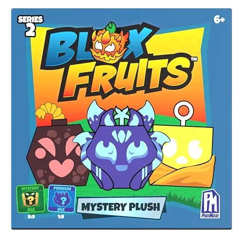Blox Fruits Plüsch Mystery Serie 2 - 10 cm Überraschungsfiguren - Actionfiguren aus der Blox Fruits Serie, 10 cm groß und in verschiedenen Stilen, ideal für Sammler und Fans des Franchise.