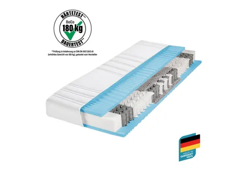 BeCo Taschenfederkernmatratze BodyMax, 22 cm hoch - Matratzen mit *Kundentest „SEHR GUT“, 7 Liegezonen und besonders gut für Allergiker. Abnehmbarer Bezug, waschbar bei 60°C für ein perfektes Schlafklima.