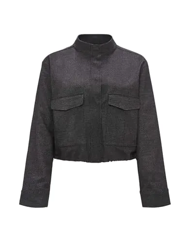 OPUS Damen Blazer JANDRA | Kurzblazer aus Viskose Mix in Schwarz, Größe 38 - Blazer für Damen mit hochwertigem Recycled Polyester, ideal für einen lässigen und stilvollen Look. Perfekt kombinierbar für moderne Frauen.