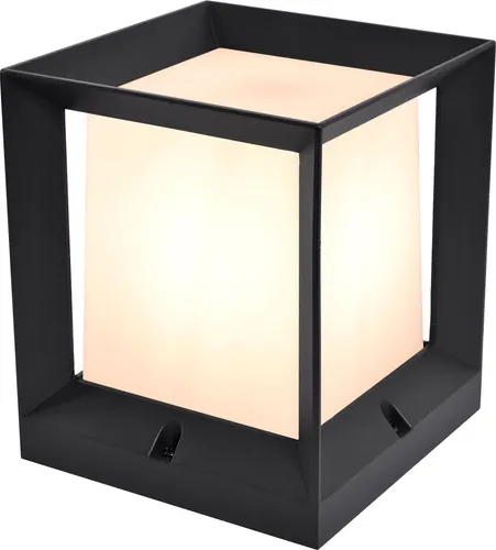 Kubische Design Aussenlampe Sockelleuchte Pfostenleuchte Pfeilerleuchte Aussenleuchte Standleuchte Wegeleuchte Gartenlampe PAX 1425A Anthrazit (Kle... - Schwarz
