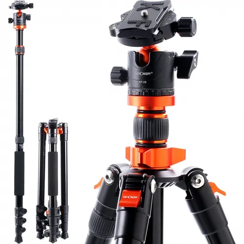 K&F Concept SA254M2 Stativkit Aluminium mit Kugelkopf - Leichtes Aluminium-Stativkit mit hochwertigem Kugelkopf, ideal für Fotografen, die Stabilität und Flexibilität suchen.