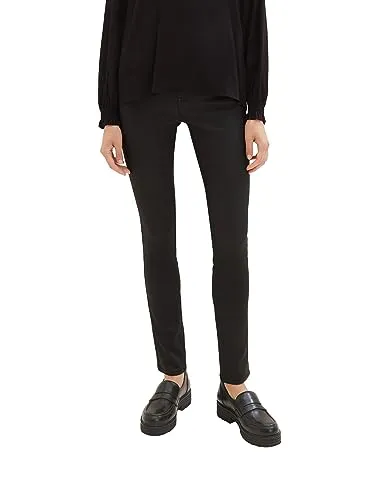 TOM TAILOR Damen Alexa Skinny Jeans in Leder-Optik