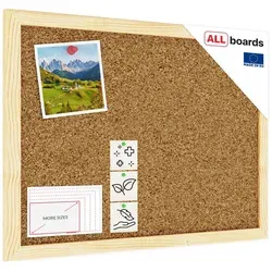 ALLboards Memoboard ALLboards Pinnwand mit Holz Rahmen Korktafel Korkwand 30 cm x 40 cm
