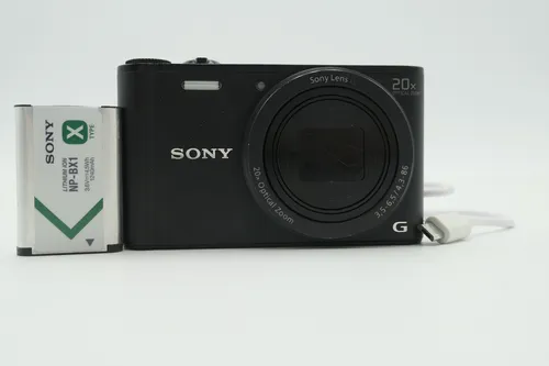 Sony Cyber-shot DSC-WX350 Digitalkamera Schwarz - Kompaktkamera mit 18.2 MP, 20x optischem Zoom und 80x digitalem Zoom. Perfekt für Full HD Filmaufnahmen und tolle Panorama-Fotos – ideal für Reisende und Hobbyfotografen.