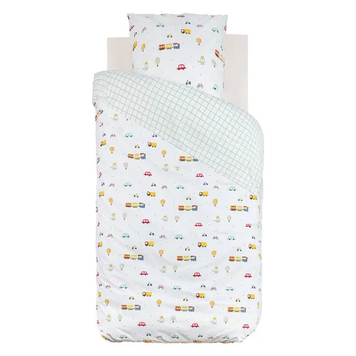 Kinderbettwäsche CAR, beidseitig, 100% Baumwolle, 140 x 200 cm - Bettwäsche-Set für Kinder, beidseitig nutzbar und aus 100% Baumwolle für höchsten Schlafkomfort.