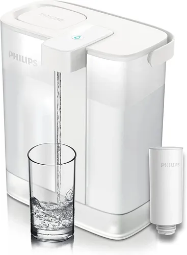 Philips Water Instant Water Filter - Schneller 3 l Wasserfilter - Filterkannen für Trinkwasser mit 1 l/min Durchfluss, ideal für frisches Wasser ohne Wartezeit und umweltfreundlich durch Reduzierung von Plastikflaschen.