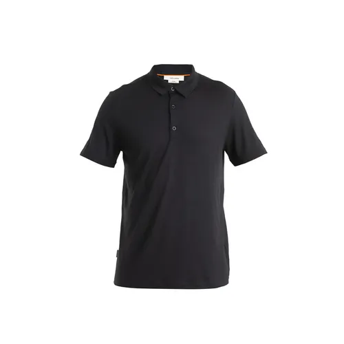 Icebreaker Merino 150 Tech Lite III S/S Polo - Schwarz XXL - Leichtes Poloshirt für Wandertouren und Freizeit, Mulesing-frei; ideal für warme Tage. Hergestellt aus 100% Wolle für besten Tragekomfort.