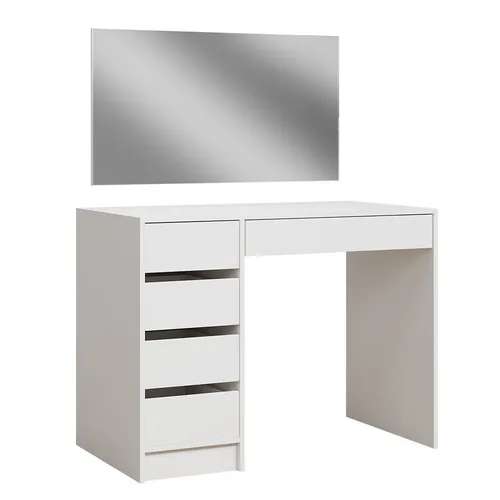 Vicco Schminktisch Thalia Weiß Hochglanz 100 cm - Sonstige Schlafzimmermöbel mit 5 Schubladen und einem eleganten Design, ideal für eine stilvolle und praktische Schminkecke.