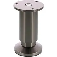 WAGNER Möbelbein DESIGN - Höhenverstellbar in Titan-Optik - Tischbeine aus gebürstetem Edelstahl, höhenverstellbar von 100-115 mm, ideal für moderne Möbel und stabile Standsicherheit auf unebenen Böden.