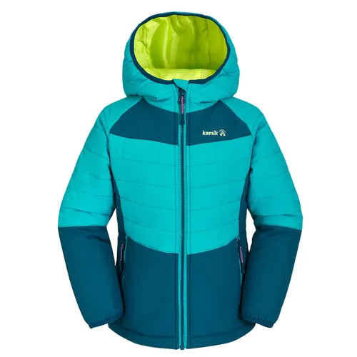 Kamik Steppjacke Celeste - Mädchenjacke (Gr. 104) - Leichte, winddichte Ganzjahresjacke mit reflektierenden Elementen für bessere Sichtbarkeit. Ideal für kalte Sommertage und die Übergangszeit. Atmungsaktiv und schnelltrocknend, mit einstellbarer Kapuze und robustem Reißverschluss.