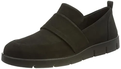 Ecco Damen Bella Loafer, Black, 38 EU - Damen-Sneaker aus superweichem Nubukleder mit innovativer ECCO FLUIDFORM Technologie für optimalen Komfort und Flexibilität, ideal für den Alltag.