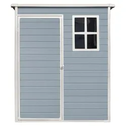 osoltus Lönneberga Gartenhaus 1,5m² aus Kunststoff - Praktisches Gartenhaus für Ihre Aufbewahrung, 96 x 157 cm, wetterfest und langlebig, ideal für Gartenwerkzeuge und Zubehör. Perfekte Lösung für Ordnung im Garten!  
