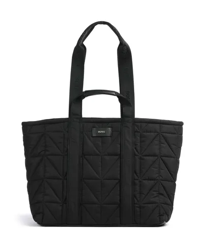 BOSS Women Palmah Tote NY - Elegante Shopper-Tasche in Schwarz - Handtaschen mit nachhaltigem Design aus recyceltem Polyester, edler Optik und vielseitigen Tragemöglichkeiten – ideal für stilbewusste Frauen.