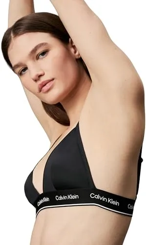 Calvin Klein Damen Triangel Bikini Oberteil ohne Bügel, Schwarz (Pvh Black), XS