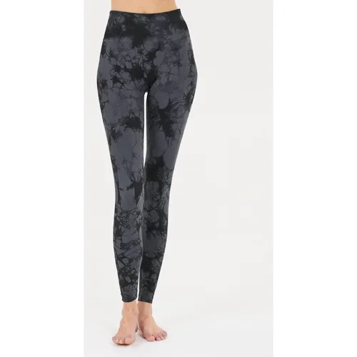 ATHLECIA Theresa Tie Dye Seamless Tights - S/M - Lange Laufhosen für Damen mit nahtlosem Design und trendigem Tie-Dye-Muster für optimalen Komfort und Style beim Sport.