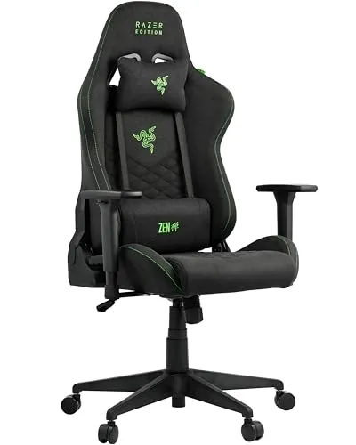 RAZER Gaming Chair Tarok Natrix Cloth - Bürostuhl mit verstellbaren Kopfstützen und maximaler Gewichtskapazität von 130 kg, ideal für komfortables Arbeiten oder Gaming.