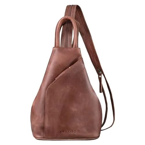 STILORD 'Lyanna' Sling Bag - 2-in-1 Damen Leder Crossbody Rucksack - Damen-Rucksackhandtaschen aus echtem Leder, vielseitig und stilvoll als Handtasche oder Rucksack, ideal für City Trips und Shopping.