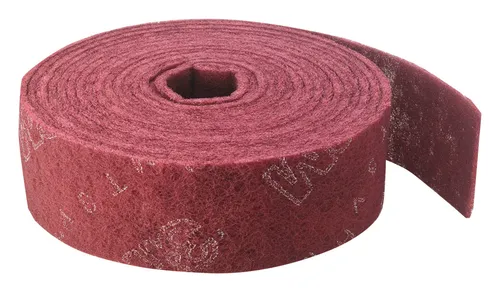 3M Scotch-Brite Vliesrolle PS-RL 100 mm x 10 m, sehr fein - Zubehör für Elektrowerkzeug, ideal für Entgratarbeiten und das Anrauen von Oberflächen, bietet eine kostengünstige Alternative zu herkömmlichen Vliesmaterialien.