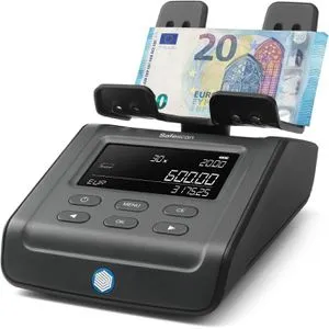 Safescan Geldwaage 6175 – Schneller Münz- und Banknotenzähler - Card-Reader mit adaptiver Zählung, zählt Kasseninhalt in nur 2 Minuten. Zählt auch Gutscheine und ist mobil einsetzbar. 15 Währungen vorinstalliert, inklusive Euro.
