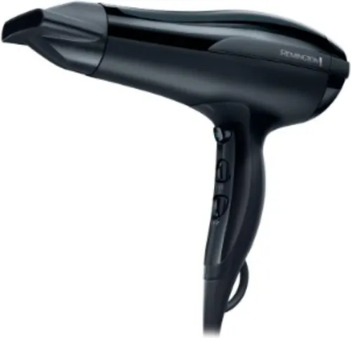 Remington Haartrockner - Leistungsstark und elegant - Haartrockner in elegantem Schwarz, ideal für schnelles Trocknen und Styling mit verschiedenen Temperatur- und Geschwindigkeitsstufen.