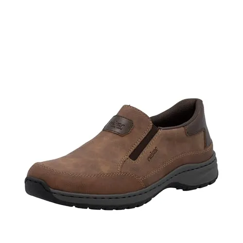 Rieker Herren Sneaker 03365 - Bequem mit Gummizug und loser Einlage, Größe 41, Braun - Sneaker für Herren mit praktischem Gummizug-Verschluss und loser Einlage, ideal für kräftigere Füße. Die flexible RIRICON-Sohle sorgt für optimalen Komfort und ein federleichtes Gehgefühl.