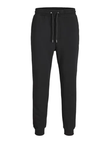 Herren-Sweathose "JPSTGORDON JJBRADLEY SWEAT PANT GMS NOOS", Gr. L - N-Gr, Black N-Gr - Bequeme Sweathose von Jack & Jones mit angerauter Innenseite für extra Komfort. Ideal für lässige Outfits oder stylische Looks.