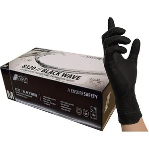 NITRAS MEDICAL unisex Einmalhandschuhe BLACK WAVE schwarz Größe M, 100 St.