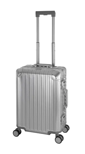 Travelhouse Handgepäckkoffer Tokyo - Aluminium Hartschale mit 4 Rollen - Koffer mit TSA Zahlenschloss, wasserabweisender Aluminium-Hartschale und 360° Leichtlaufrollen. Ideal für sicheres und stylisches Reisen.