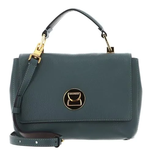 Coccinelle Leder Abendtasche Handtasche Liya Handbag Kale Green/Coff tannengrün
