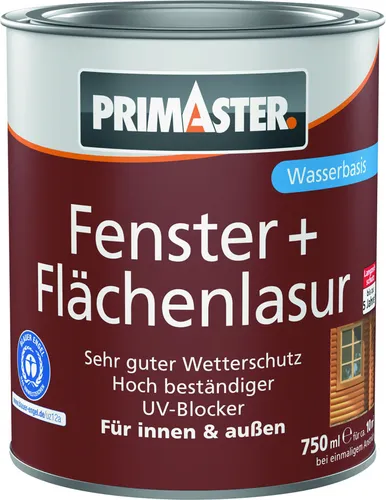 Primaster Fenster + Flächenlasur 750 ml grau