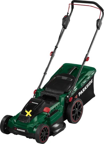 PARKSIDE® 40 V Akku-Rasenmäher PRMA 40-Li D2 - Elektrorasenmäher für Rasenflächen bis 580 m², mit bürstenlosem Motor für hohe Lebensdauer und 7-stufiger Schnitthöhenverstellung – ideal für einen gepflegten Rasen.
