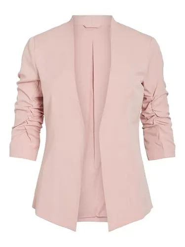 Vila Damen Viher New 3/4 Blazer, Rosa (Misty Rose) - XXL - Eleganter Blazer für Damen, mit 3/4-Ärmeln und hochwertigem Stretchmaterial für optimalen Tragekomfort und eine perfekte Passform.
