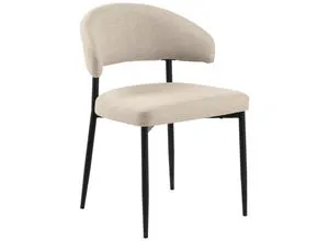Mid.you Stuhl in Beige – Eleganter Esszimmerstuhl - Stühle für Esszimmer, ca. 56 x 77 x 55 cm, mit schalenförmiger Rückenlehne und bequemer Polsterung für optimalen Sitzkomfort. Ideal für jedes Einrichtungskonzept!