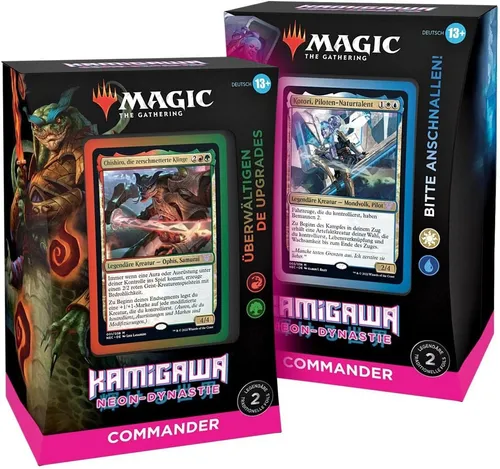 Magic the Gathering Kamigawa: Neon-Dynastie Commander Deck Set Deutsch - Gesellschaftsspiel mit 2 einzigartigen Commander Decks, ideal für strategische Duelle und Sammler, ab 13 Jahren geeignet.