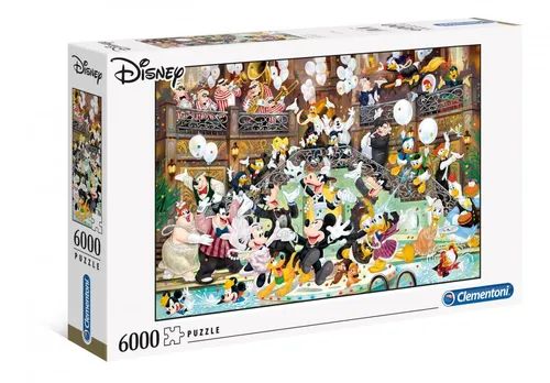 Clementoni 36525 Disney Gala Puzzle - 6000 Teile, farbenfrohes Geschicklichkeitsspiel für die ganze Familie, fördert Konzentration und Denkvermögen