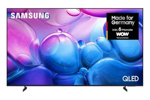 Samsung GQ55Q6FAAU QLED-Fernseher – 55 Zoll 4K Ultra HD Smart-TV - Fernseher mit 55 Zoll QLED-Bildschirm, bietet beeindruckende 4K Ultra HD Auflösung und Smart-TV-Funktionen für ein ultimatives Kinoerlebnis zu Hause.