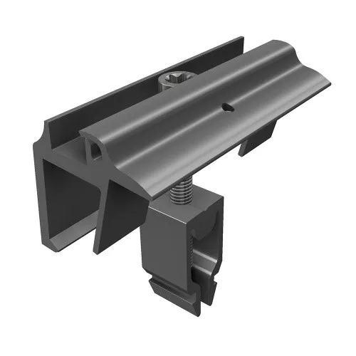 SL RACK Endklemme Vario mit Erdung, schwarz eloxiert 96114-00 