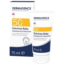 DERMASENCE Solvinea Baby LSF 50 - Hochwirksame Sonnencreme - Schutz für empfindliche Babyhaut mit LSF 50, wasserfest und dermatologisch getestet für sicheres Spiel im Freien.