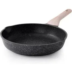 Kordisen Bratpfanne 28 cm – Granit Antihaftbeschichtung für alle Herdarten - Die Kordisen Bratpfanne mit 28 cm Durchmesser bietet eine hochwertige Granitbeschichtung für müheloses Kochen und einfache Reinigung. Ideal für alle Herdarten, inklusive Induktion und Gas. Genießen Sie sicheres Kochen dank hitzebeständigem Griff.
